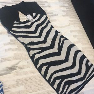 Black zebra dress New. Size M